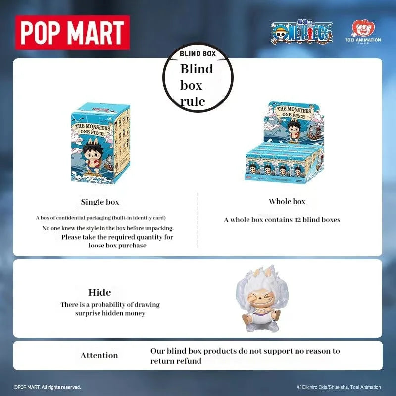 Mini Caixa Surpresa LABUBU × One Piece – Edição Especial Popmart