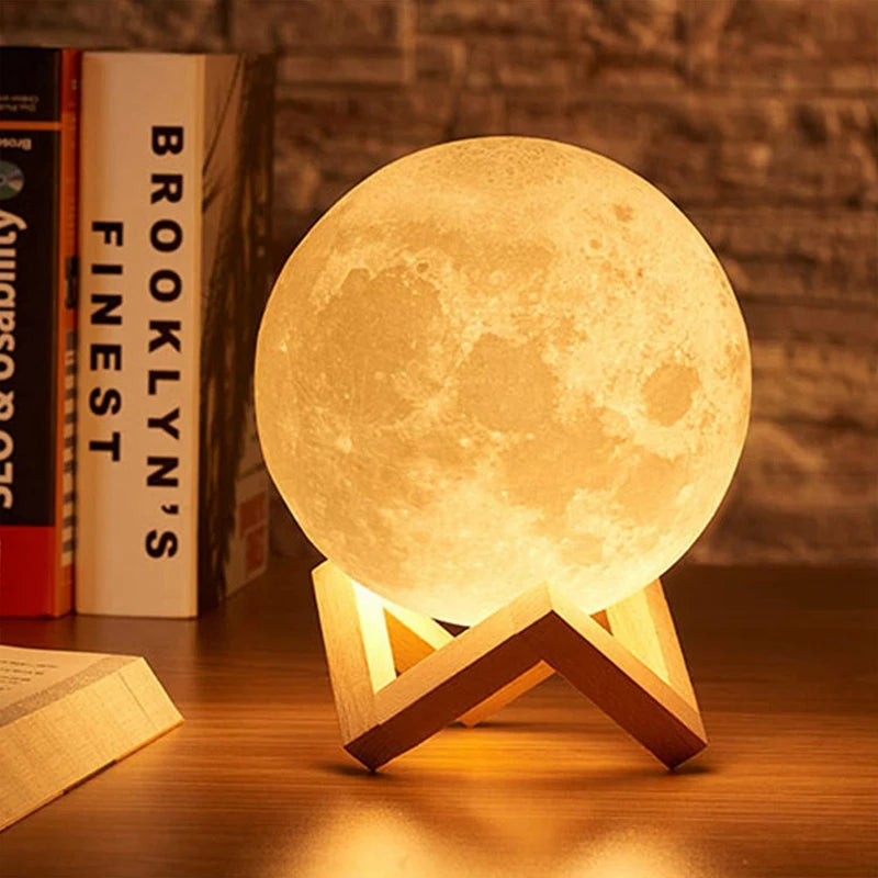Luminária Lua LED – Luz Noturna Galaxy para Quarto Infantil ou Adulto
