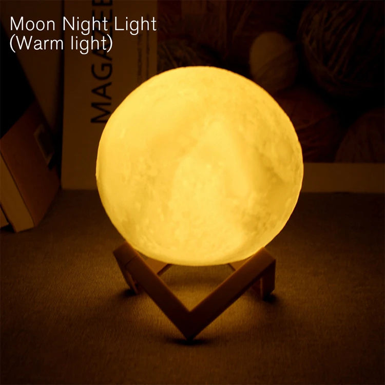 Luminária Lua LED – Luz Noturna Galaxy para Quarto Infantil ou Adulto