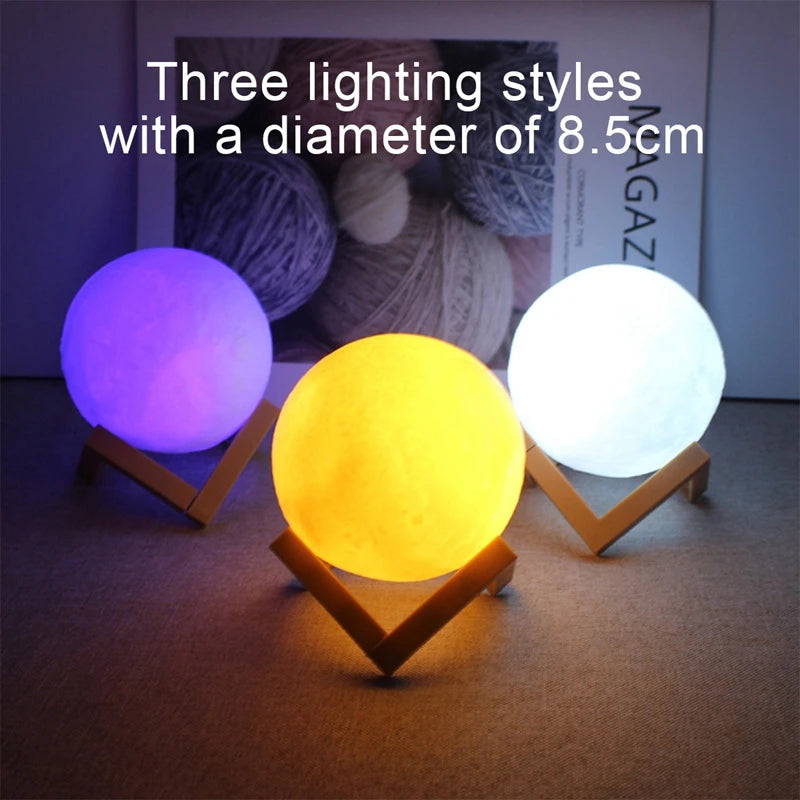 Luminária Lua LED – Luz Noturna Galaxy para Quarto Infantil ou Adulto