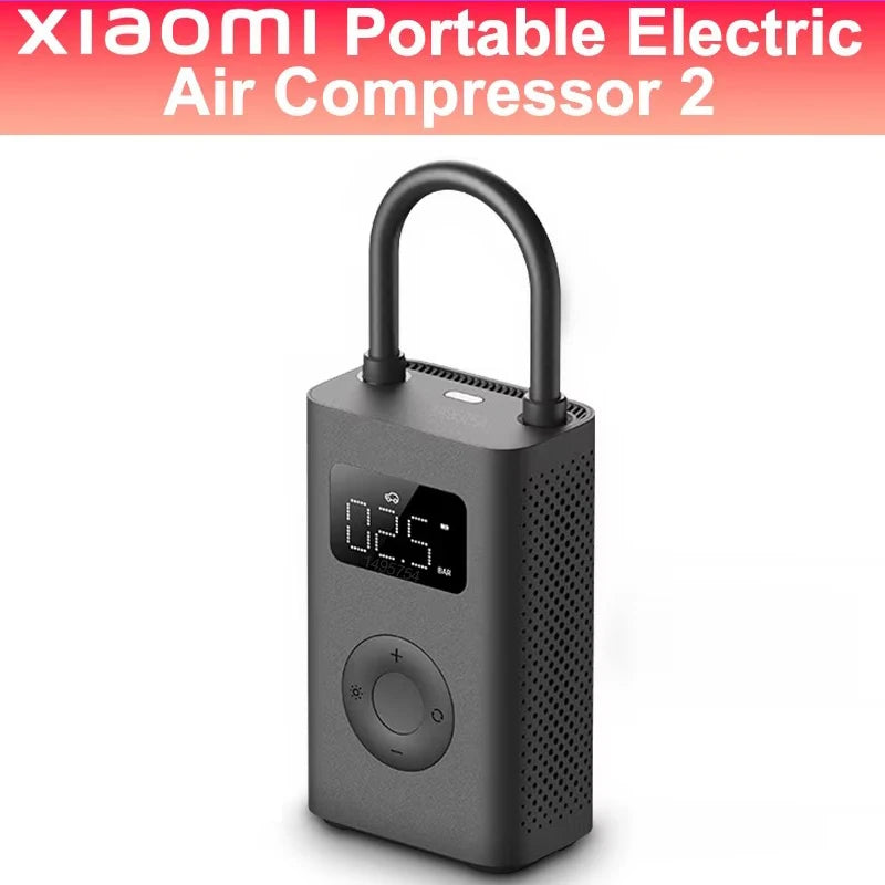 létrica Xiaomi Mijia Air Pump 2 – Portátil 150 PSI com LED e Entrada Type-C