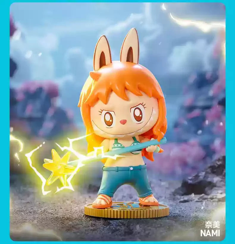 Mini Caixa Surpresa LABUBU × One Piece – Edição Especial Popmart