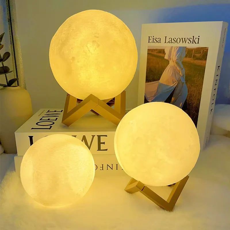 Luminária Lua LED – Luz Noturna Galaxy para Quarto Infantil ou Adulto